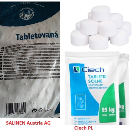 Sól tabletkowana do zmiękczaczy wody op. 25kg Salinen Austria / CIECH S.A.
