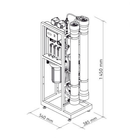 Przemysłowy System RO - Odwrócona Osmoza 500 l./h ECOSOFT