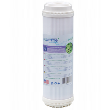 S-GKDF 10" wkład węglowy ze złożem KDF - Supreme