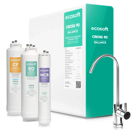 Ecosoft Cross 90 Balance - Inteligentny Filtr odwróconej osmozy bez zbiornika