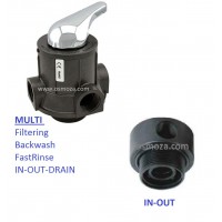 głowice pvc przepływowe oraz ze sterowaniem ręcznym MULTI Valve (Filtering, Backwash, FastRinse) 